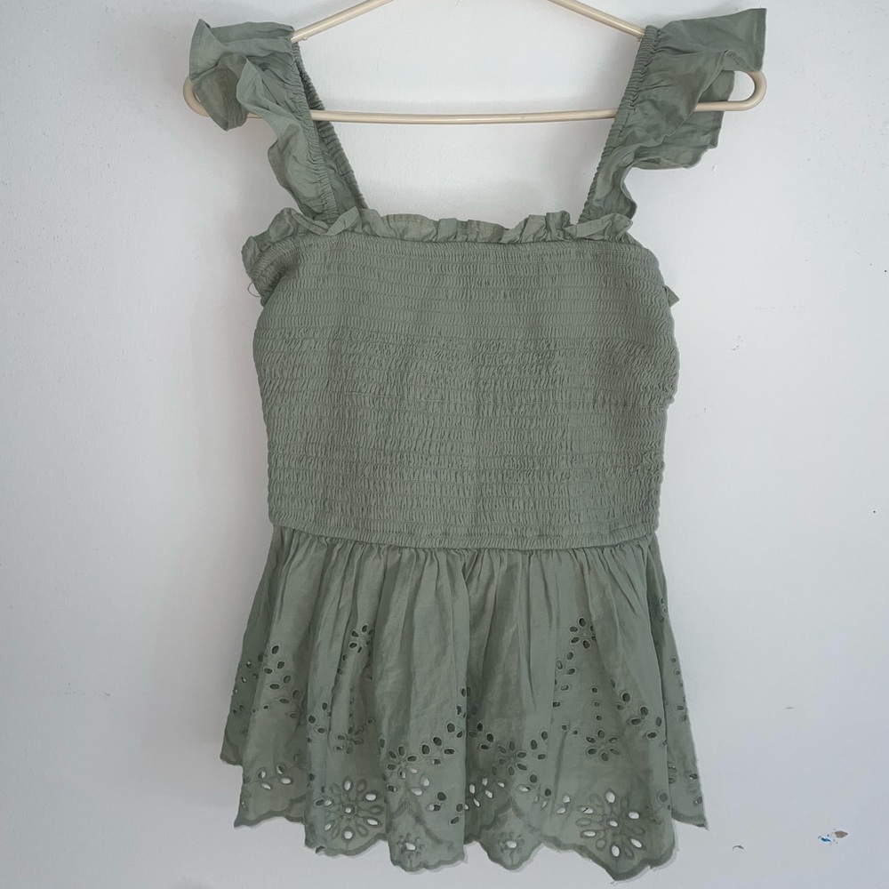Boho Sage Green Tank Top